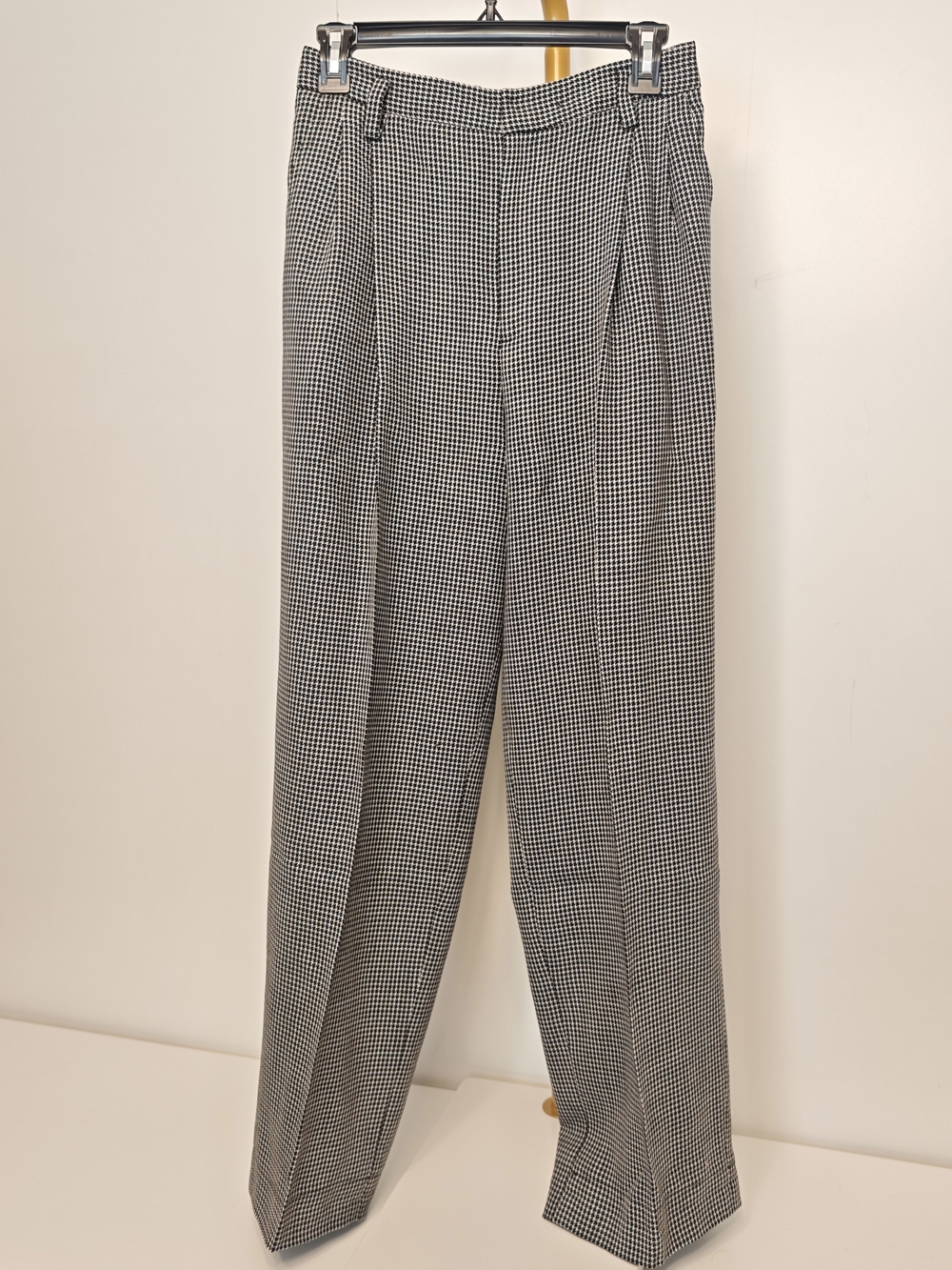Ellen Tracy Linda Allard Houndstooth Wide Leg Pure Wool Vintage Pants Women 6